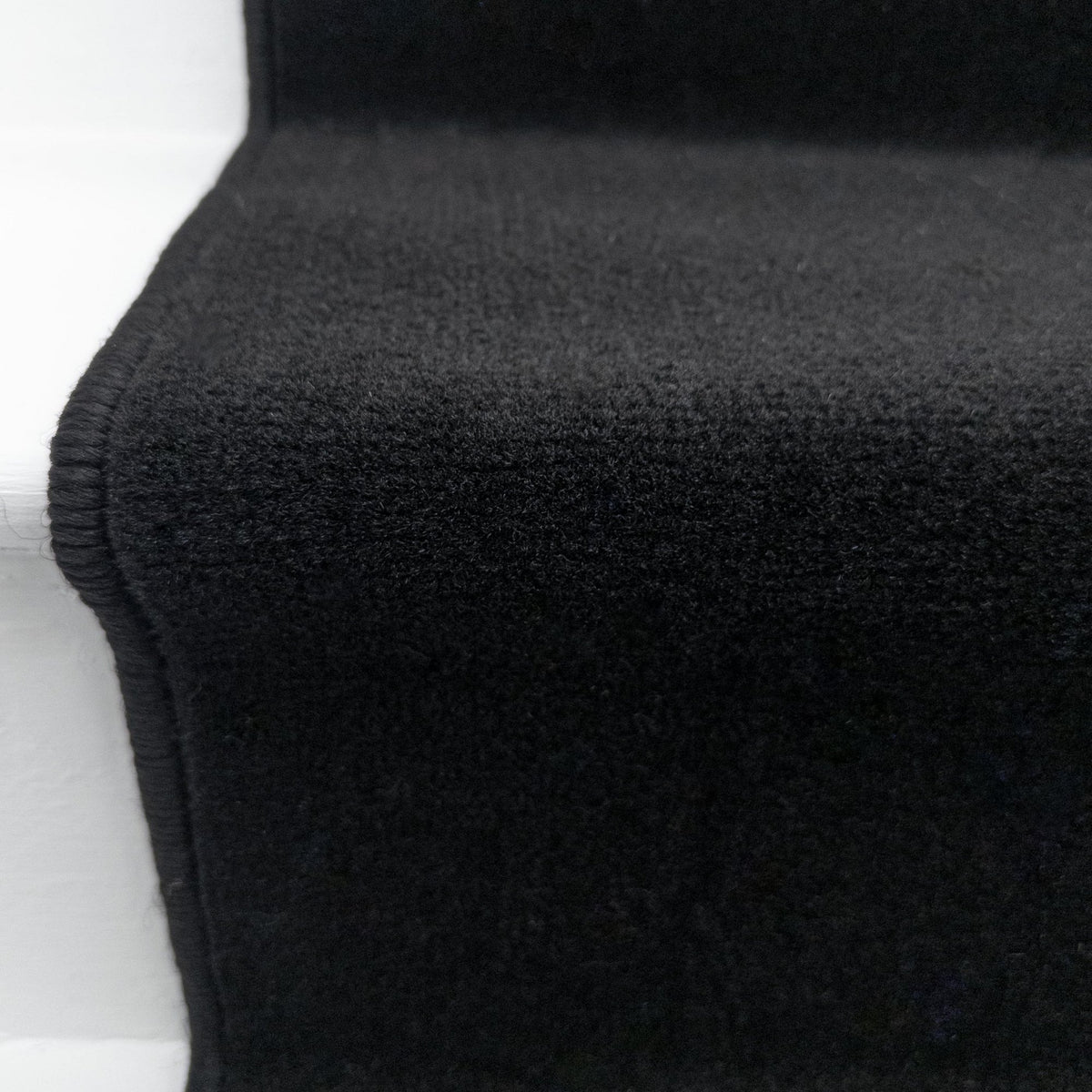 Plain Schwarz Treppenläufer