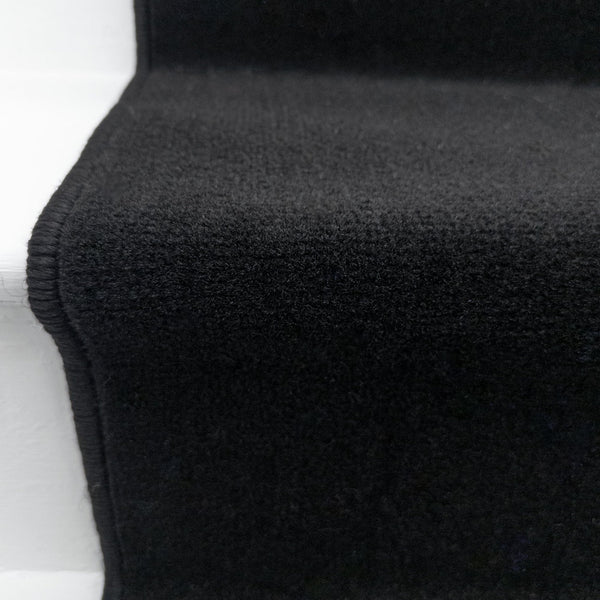 Plain Schwarz Treppenläufer
