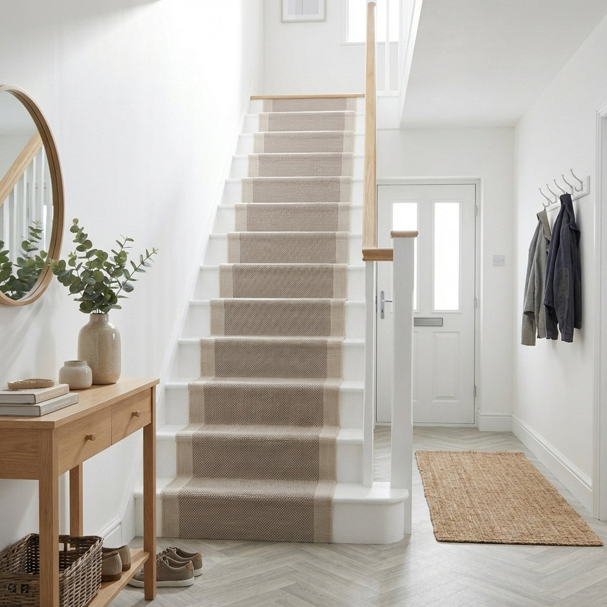 Vichy Beige A Stair Runner