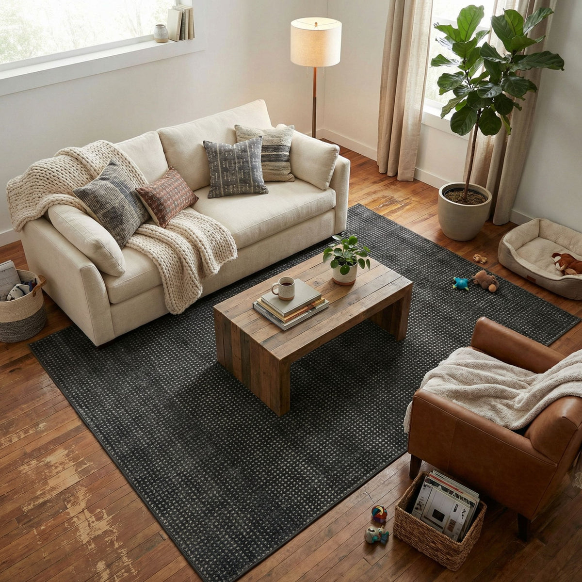Canyon Gravel Cement Area Rug