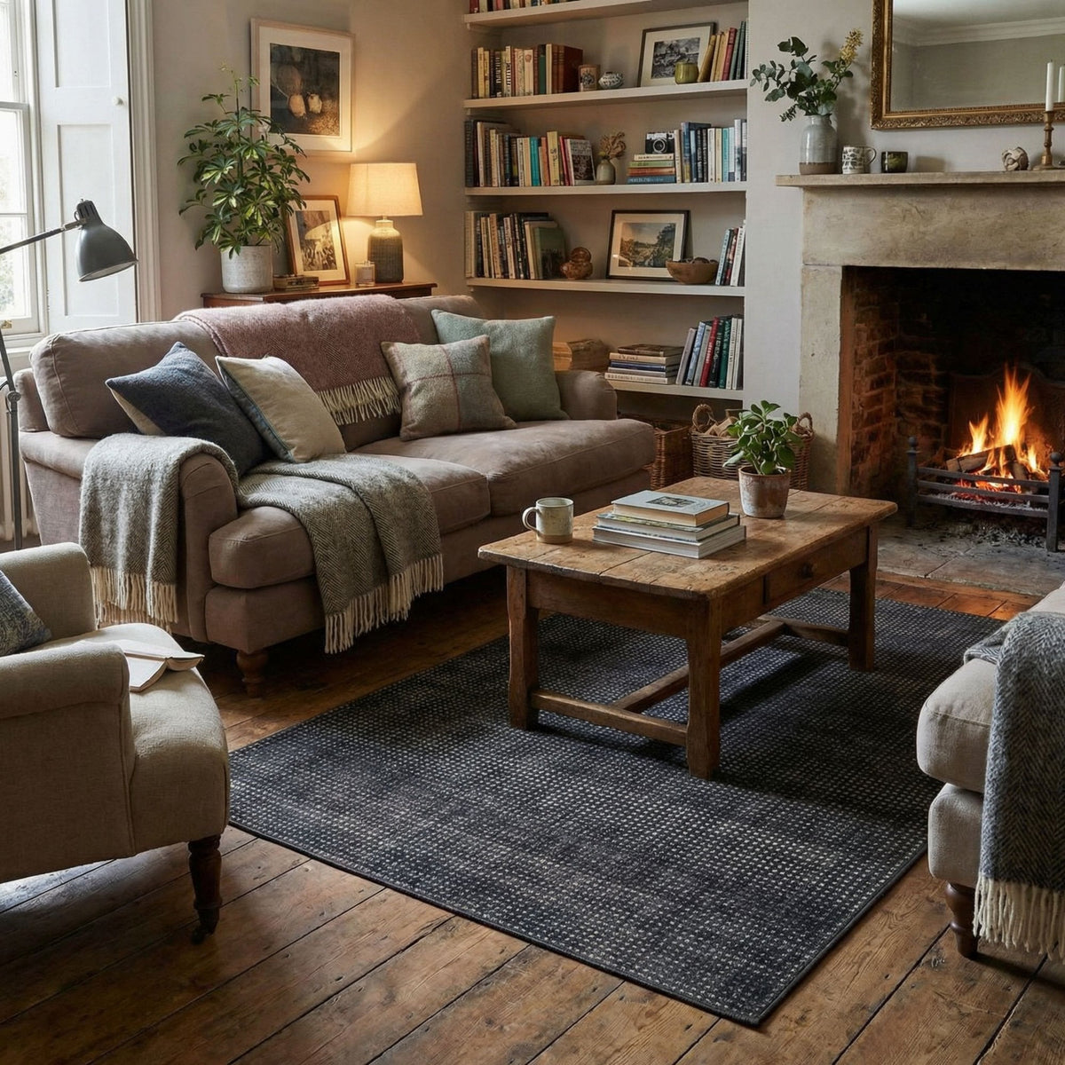 Canyon Gravel Cement Area Rug