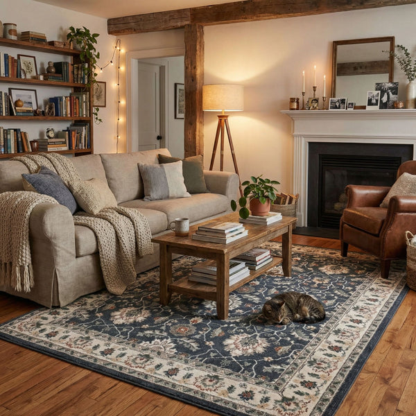 Montville Vintage Blue Alabaster Area Rug