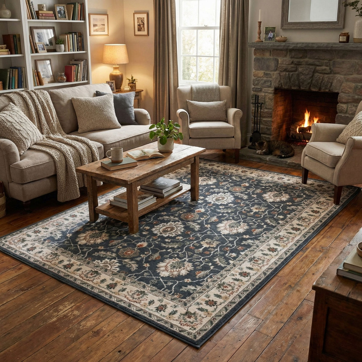 Montville Vintage Blue Alabaster Area Rug