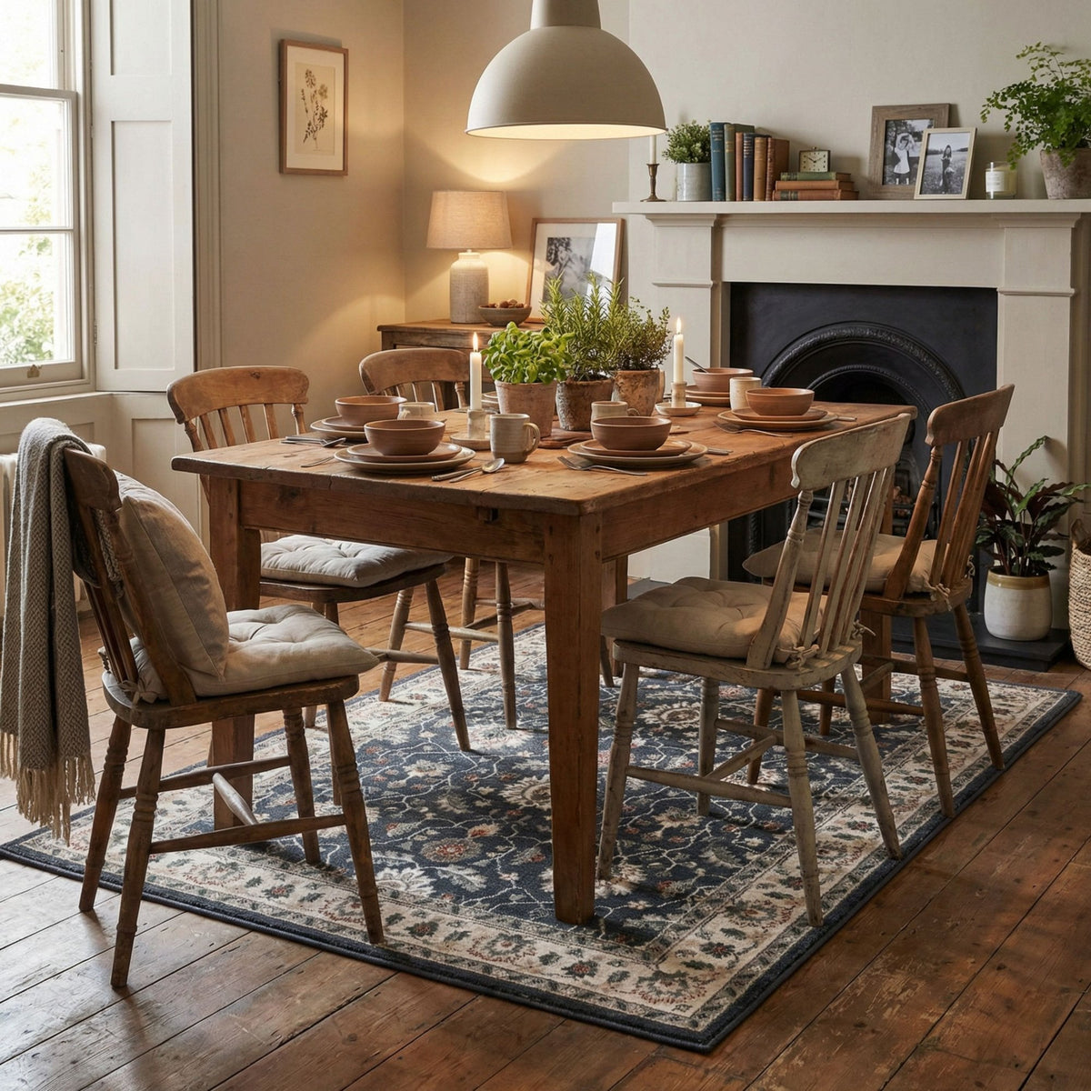 Montville Vintage Blue Alabaster Area Rug