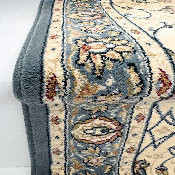 Ancient Garden Beige/Light Blue 57120-6454 Stair Runner