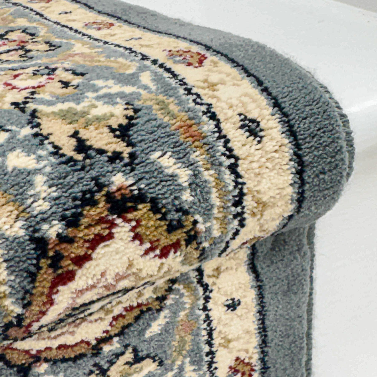 Ancient Garden Beige/Light Blue 57120-6454 Stair Runner