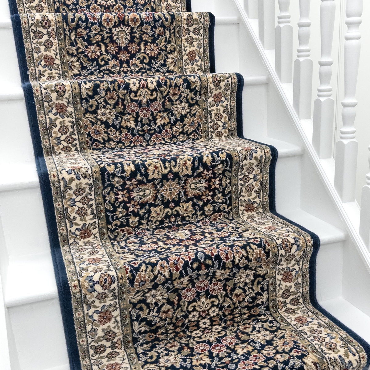 Ancient Garden Blue/Ivory 57078-3434 Stair Runner
