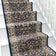 Ancient Garden Blue/Ivory 57078-3434 Stair Runner - 1ft / 2ft 2in