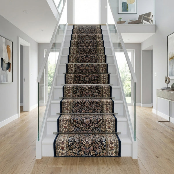Ancient Garden Blue/Ivory 57078-3434 Stair Runner