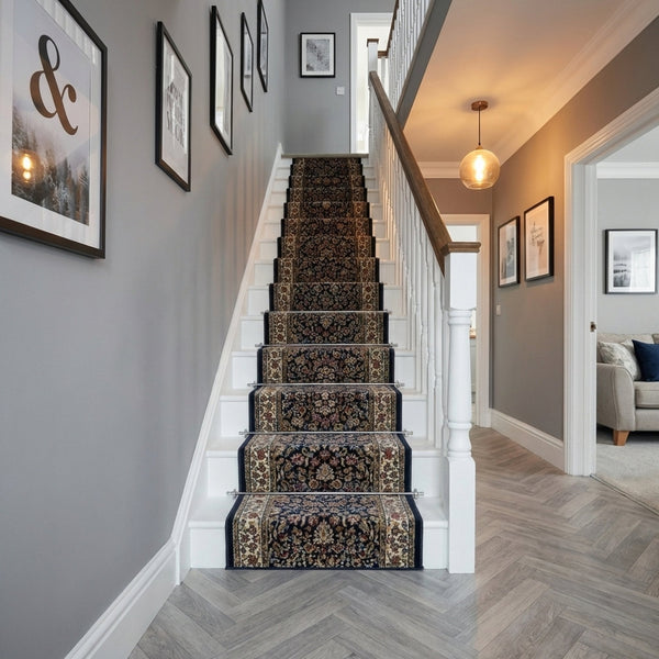 Ancient Garden Blue/Ivory 57078-3434 Stair Runner