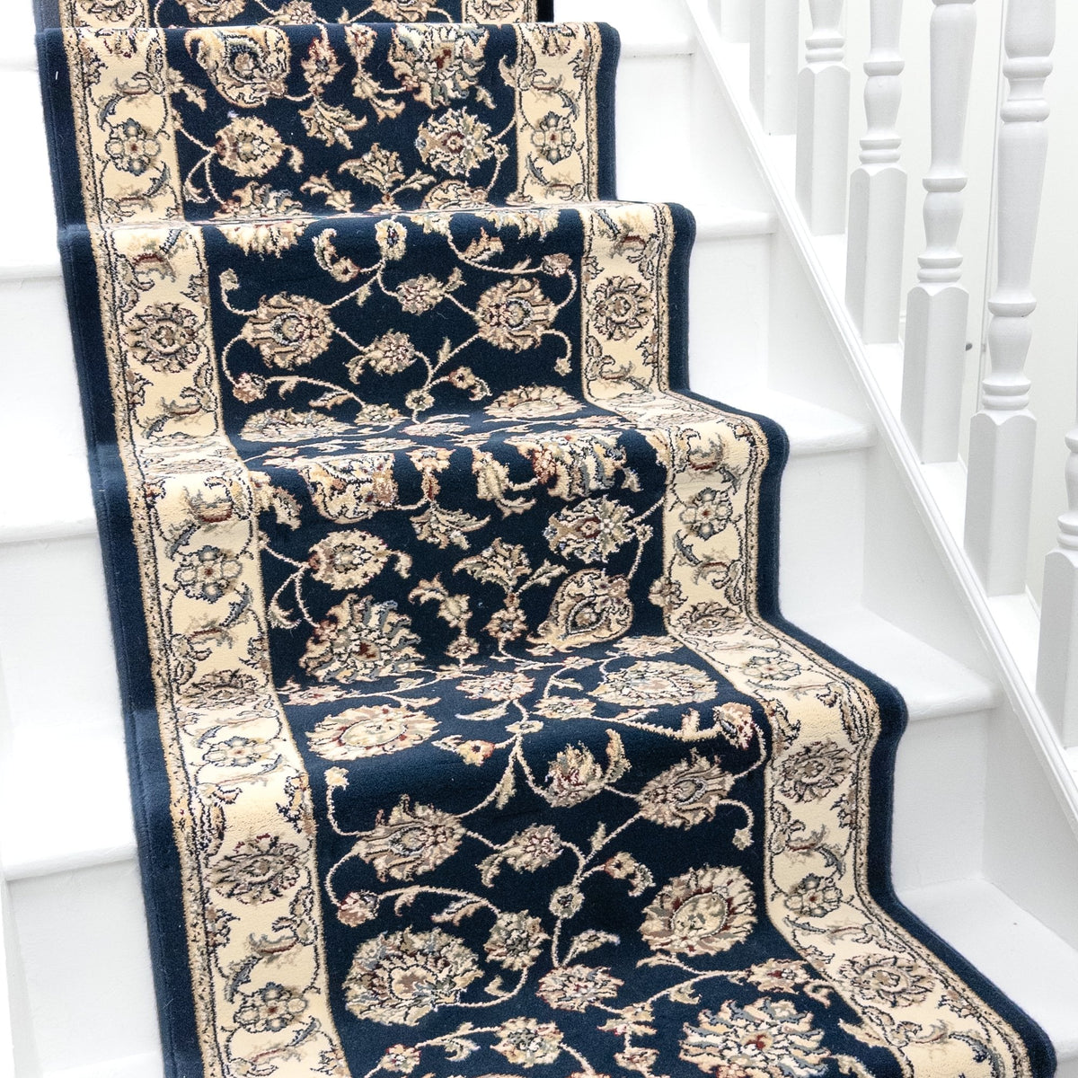 Ancient Garden Blue/Ivory 57365-3464 Stair Runner