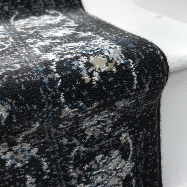 Ancient Garden Charcoal/Silver 57126-3636 Stair Runner