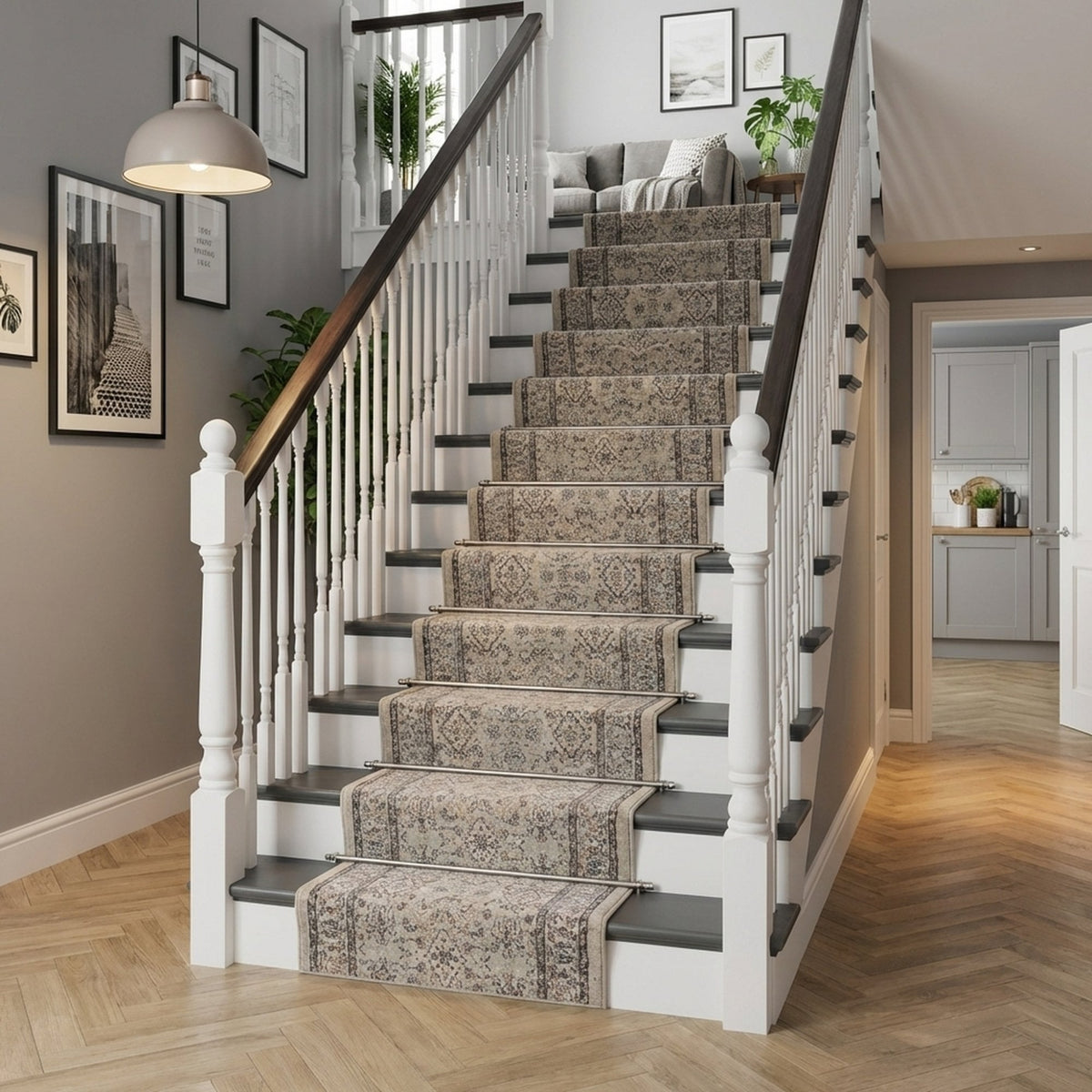 Ancient Garden Cream/Beige 57276-9295 Stair Runner
