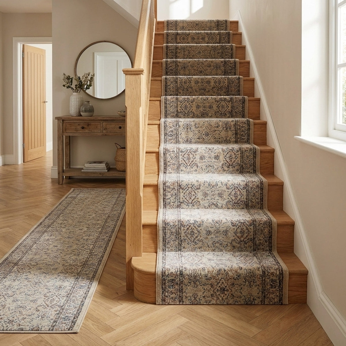 Ancient Garden Cream/Beige 57276-9295 Stair Runner