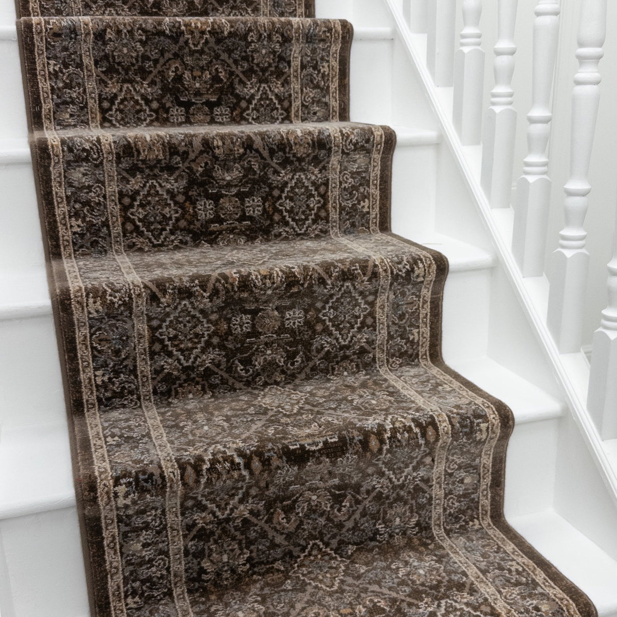 Ancient Garden Marron Foncé/Beige 57276-3235 Tapis d’escalier