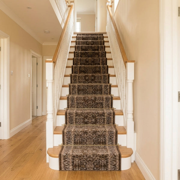 Ancient Garden Marron Foncé/Beige 57276-3235 Tapis d’escalier