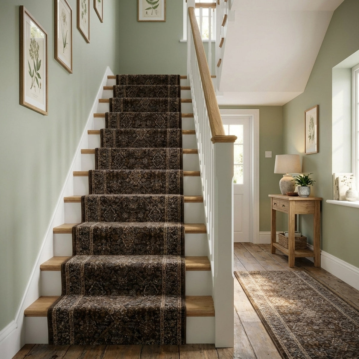 Ancient Garden Marron Foncé/Beige 57276-3235 Tapis d’escalier