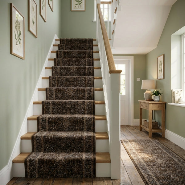 Ancient Garden Marron Foncé/Beige 57276-3235 Tapis d’escalier