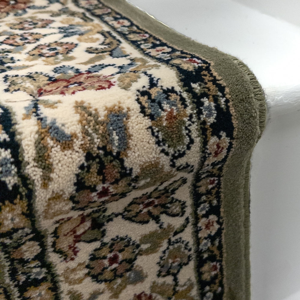 Ancient Garden Green/Ivory 57078-4444 Stair Runner