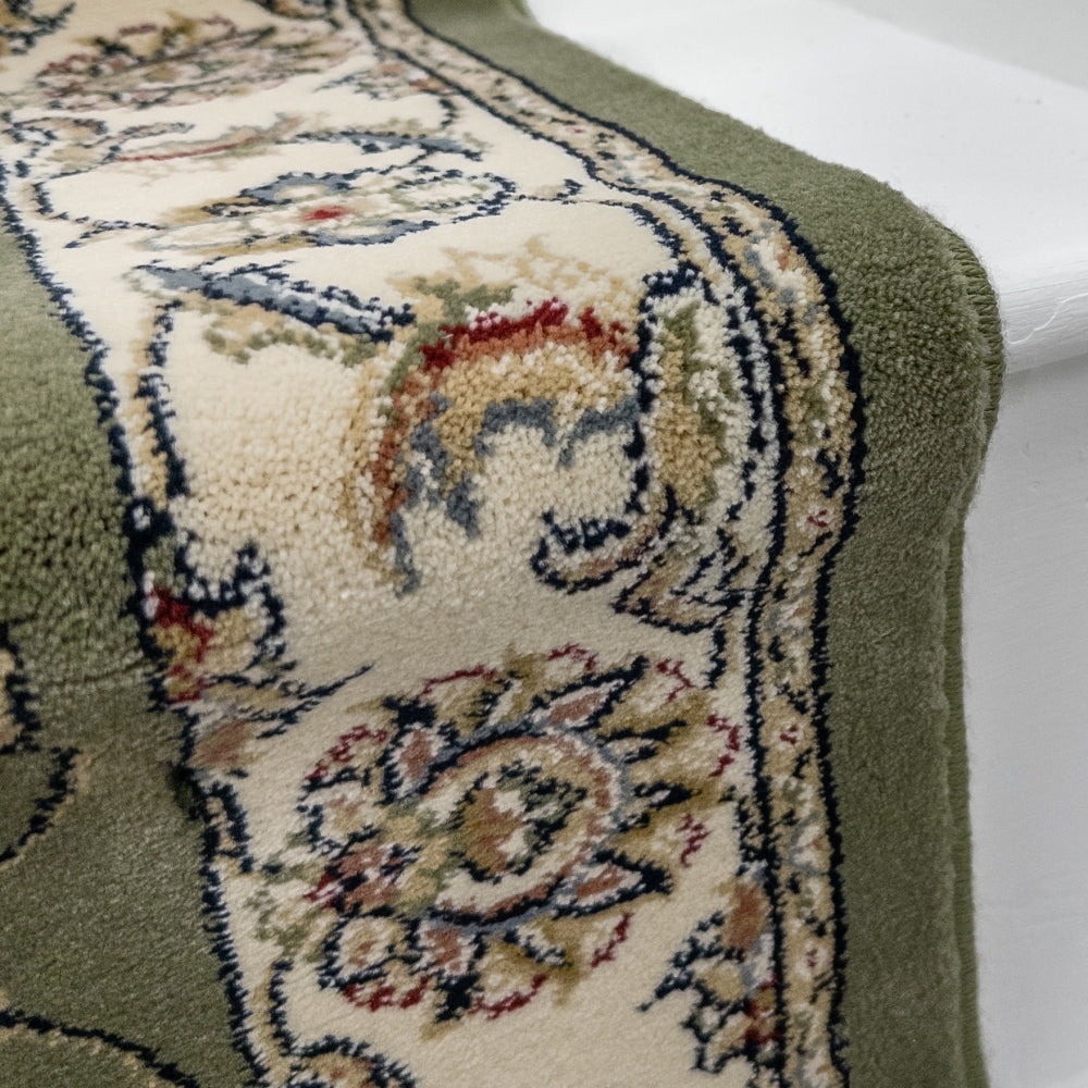 Ancient Garden Green/Ivory 57365-4464 Stair Runner