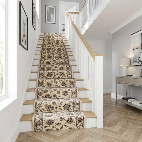 Ancient Garden Ivory/Ivory 57365-6464 Stair Runner