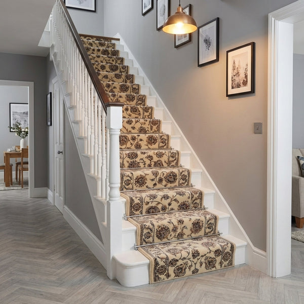 Ancient Garden Ivory/Ivory 57365-6464 Stair Runner