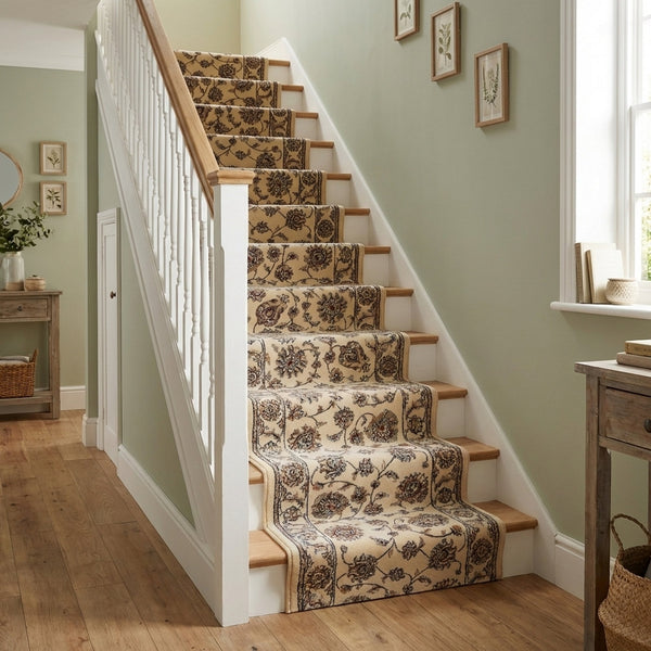 Ancient Garden Ivory/Ivory 57365-6464 Stair Runner
