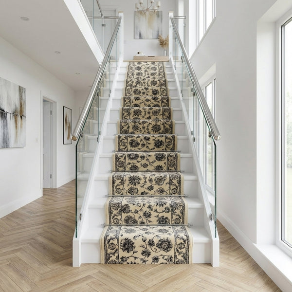 Ancient Garden Ivory/Ivory 57365-6666 Stair Runner