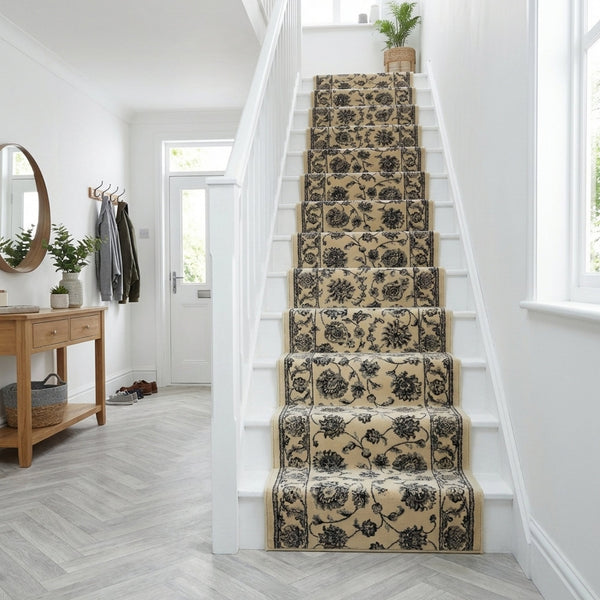 Ancient Garden Ivory/Ivory 57365-6666 Stair Runner