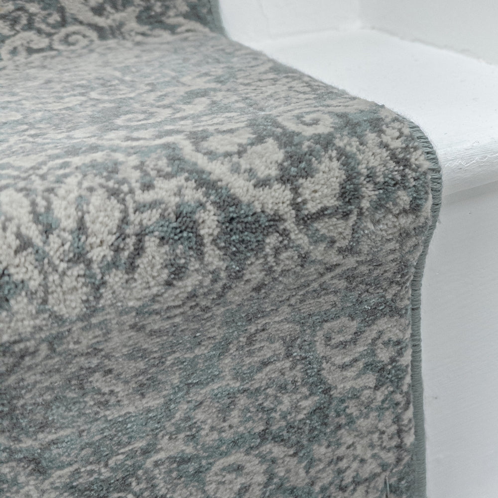 Ancient Garden Light Blue 57162-4666 Stair Runner