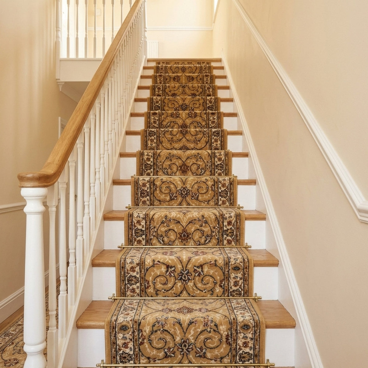Ancient Garden Light Gold/Ivory 57120-2464 Stair Runner