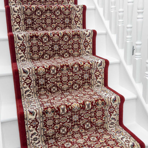 Ancient Garden Red/Ivory 57011-1414 Stair Runner