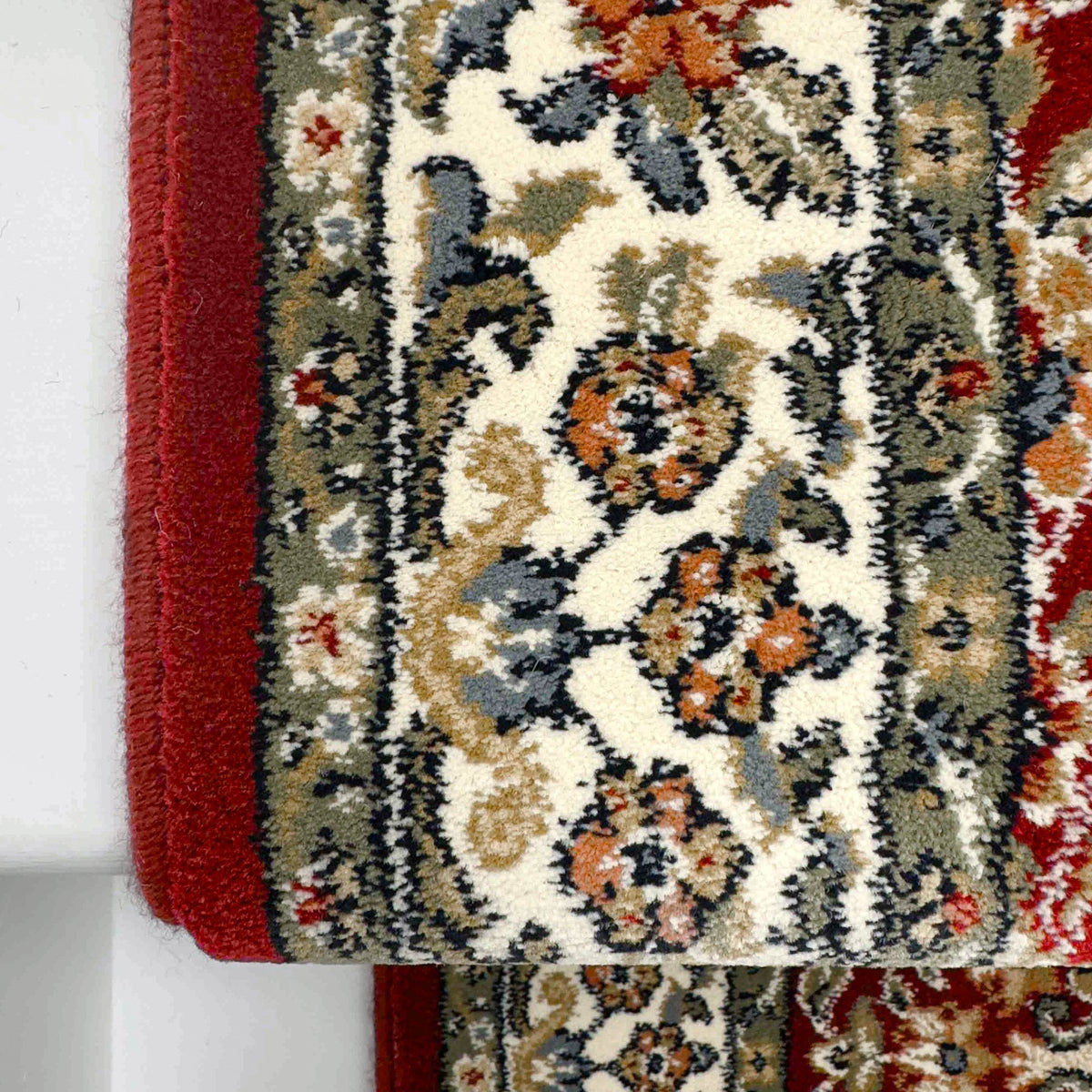 Ancient Garden Red/Ivory 57078-1414 Stair Runner