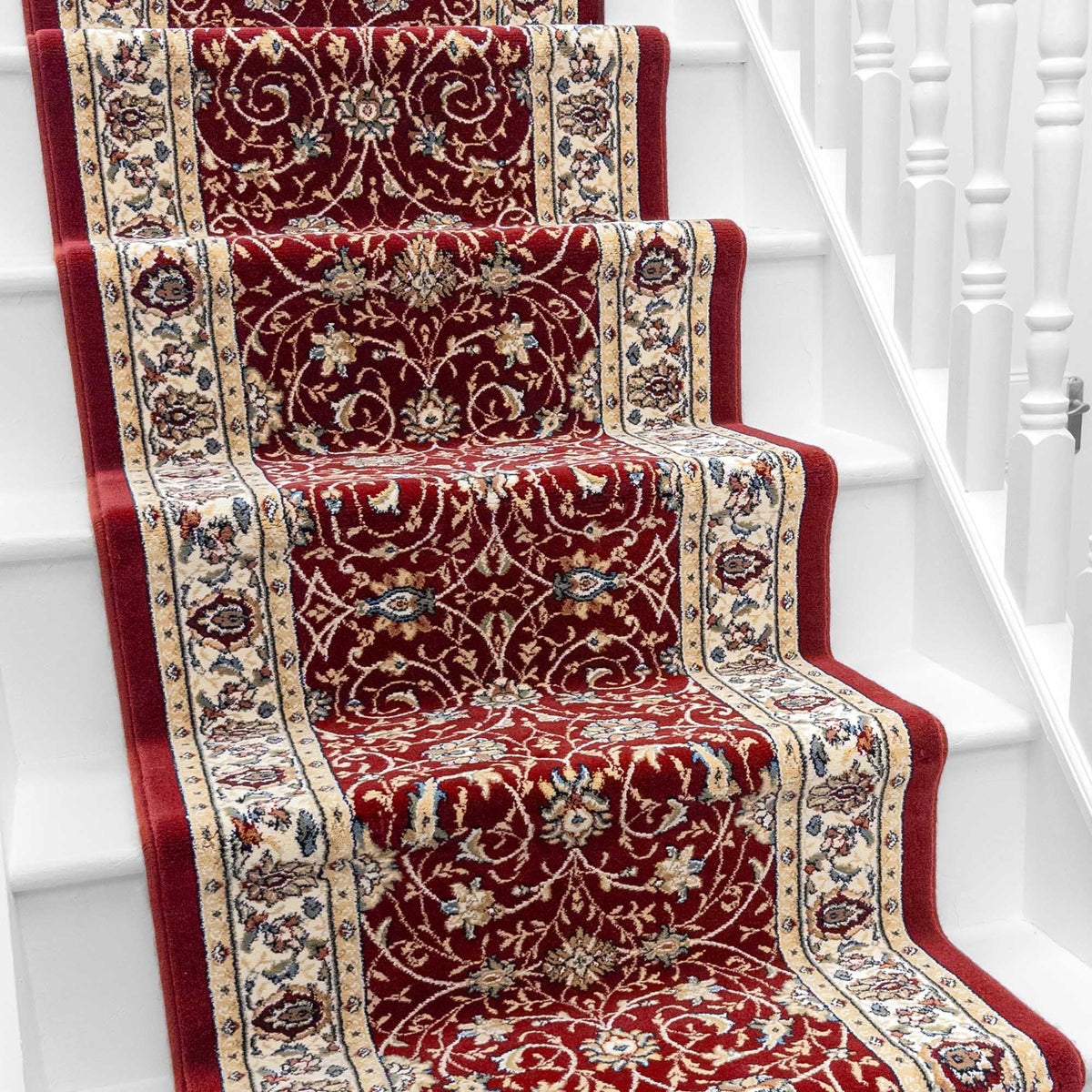 Ancient Garden Red/Ivory 57120-1464 Stair Runner