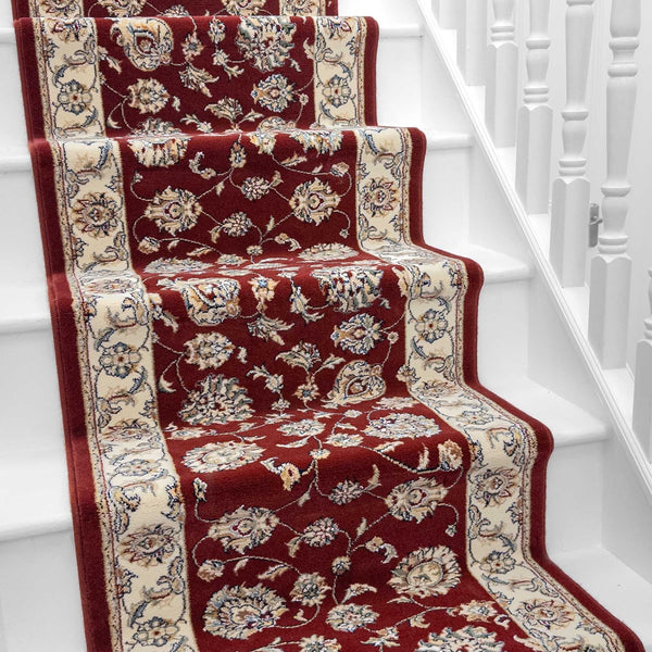 Ancient Garden Red/Ivory 57365-1464 Stair Runner