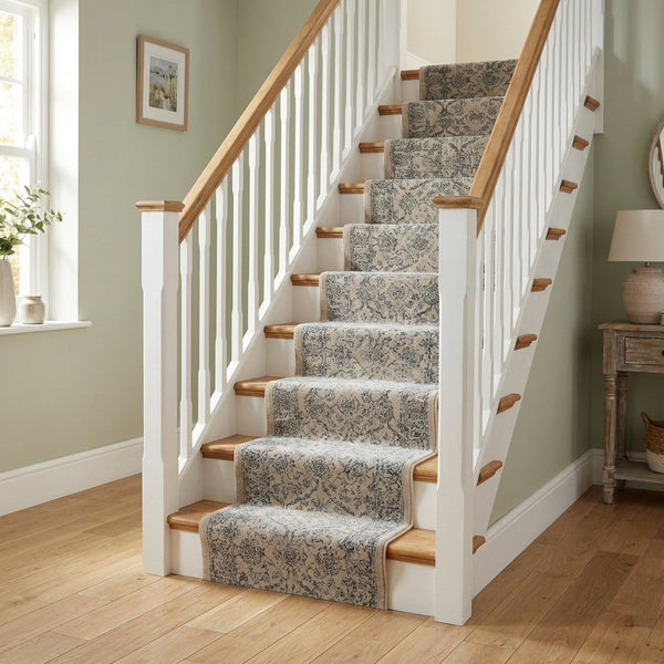 Ancient Garden Silver/Gray 57136-9696 Stair Runner