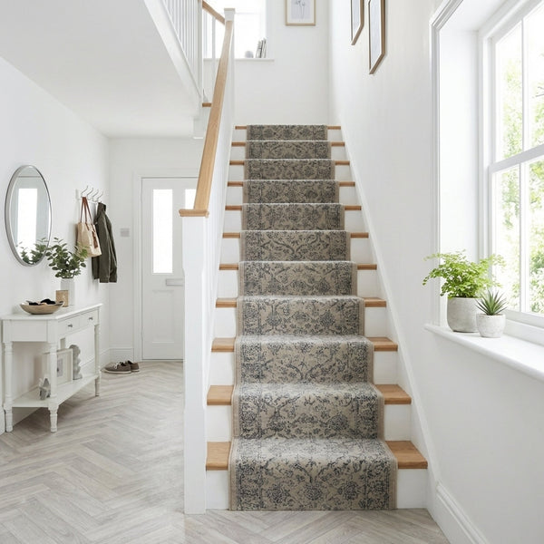 Ancient Garden Silver/Gray 57136-9696 Stair Runner