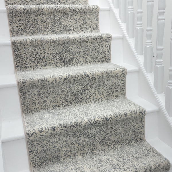 Ancient Garden Silver/Gray 57162-9646 Stair Runner