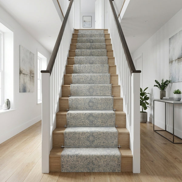 Ancient Garden Silver/Gray 57162-9646 Stair Runner