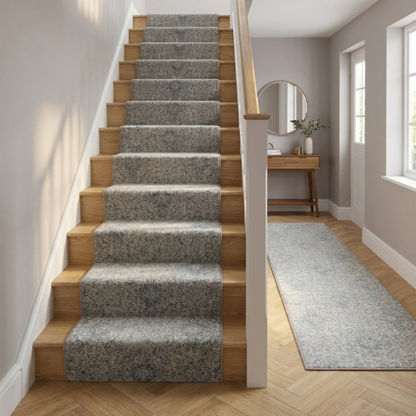 Ancient Garden Silver/Gray 57162-9646 Stair Runner