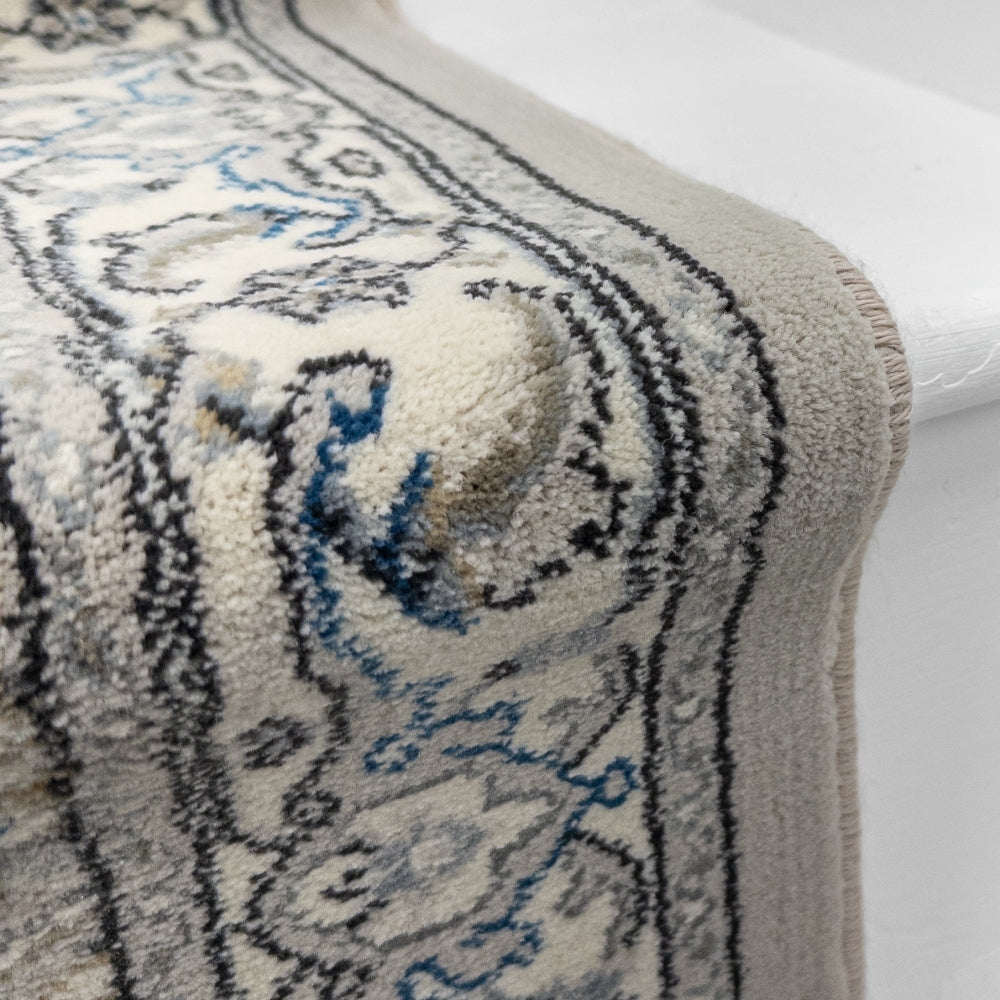 Ancient Garden Soft Gray/Cream 57011-9666 Stair Runner