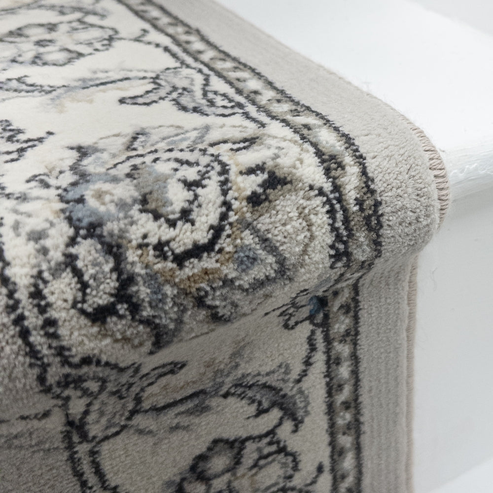Ancient Garden Soft Gray/Cream 57365-9666 Stair Runner