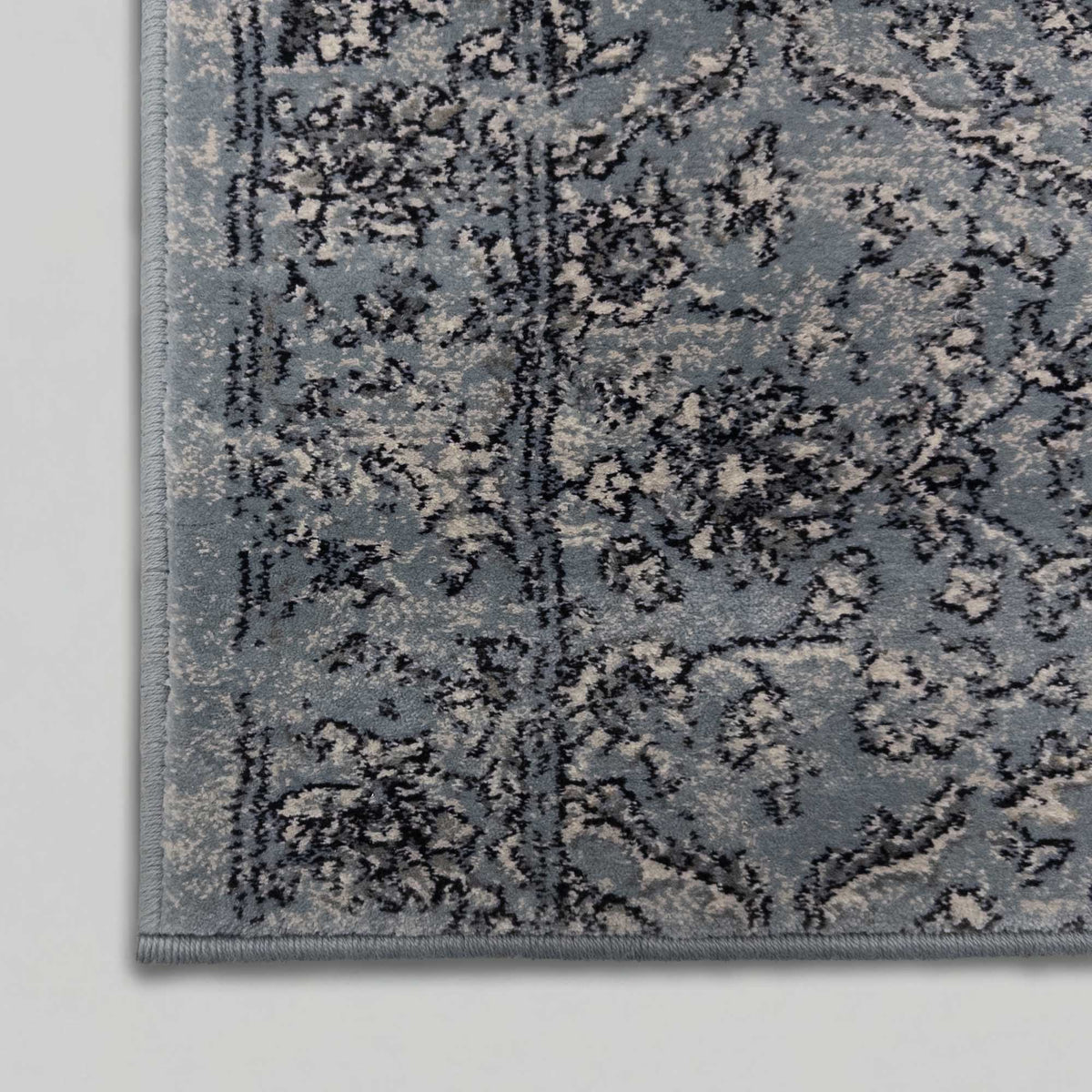 Ancient Garden Steel Blue/Cream 57136-4646 Stair Runner