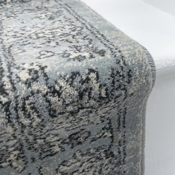 Ancient Garden Steel Blue/Cream 57136-4646 Stair Runner