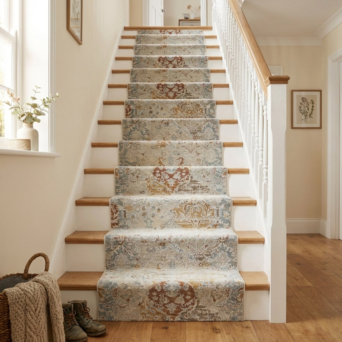 Annalise Beige/Multi 7602-899 Stair Runner