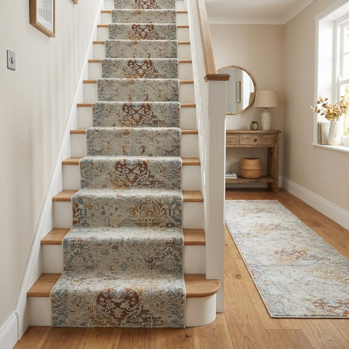 Annalise Beige/Multi 7602-899 Stair Runner