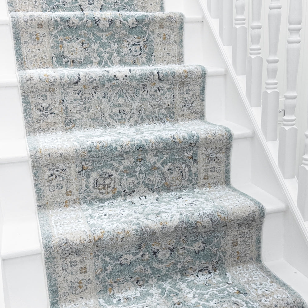 Annalise Blue/Beige 7604-580 Stair Runner