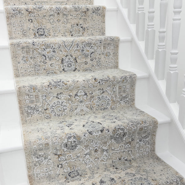 Annalise Cream/Beige 7604-180 Stair Carpet Runner