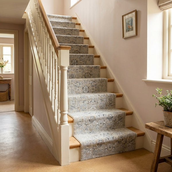 Annalise Cream/Beige 7604-180 Stair Carpet Runner
