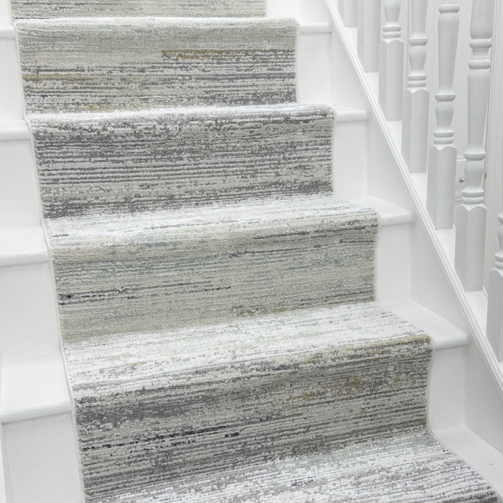 Annalise Gray/Beige/Charcoal 7611-989 Stair Runner